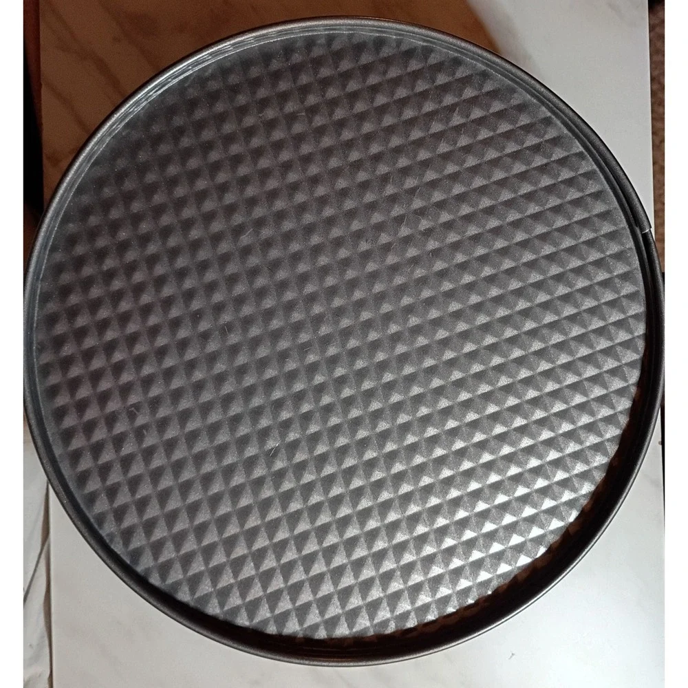Wilton 9 Inch Springform Pan Non-Stick Textured Base Charcoal Gray Steel Pan